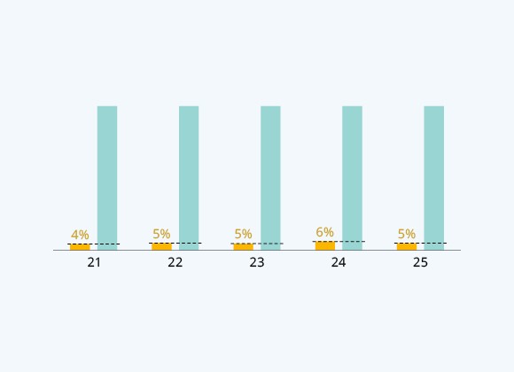 Interest Expense 5% of Dividend Income